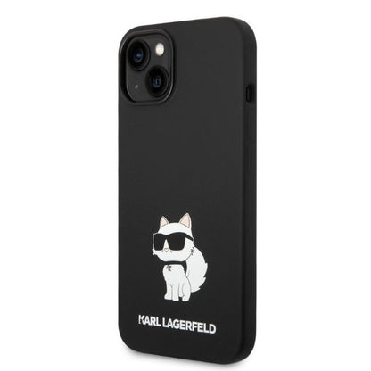 Θήκη για Apple iPhone 14 Plus, Karl Lagerfeld, Silicone Choupette, Μαύρη