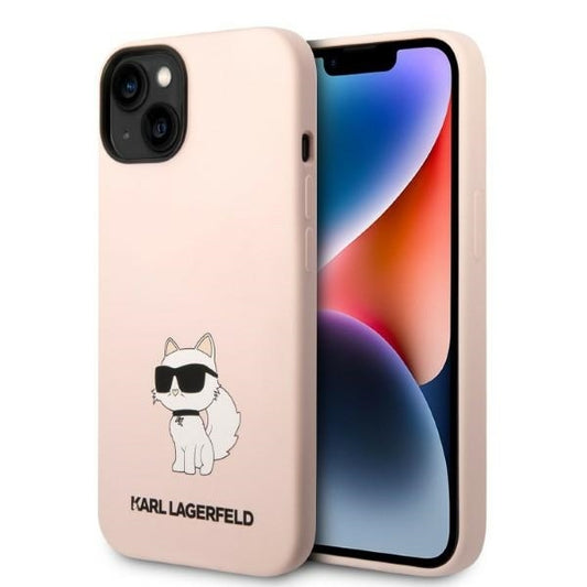 Θήκη για Apple iPhone 14 Plus, Karl Lagerfeld, Silicone Choupette, Ροζ