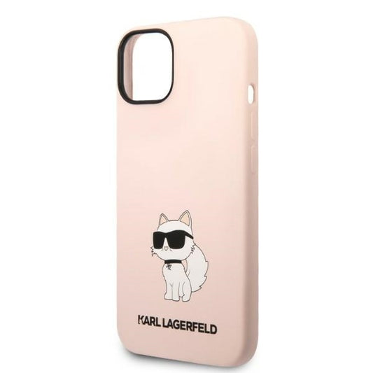 Θήκη για Apple iPhone 14 Plus, Karl Lagerfeld, Silicone Choupette, Ροζ