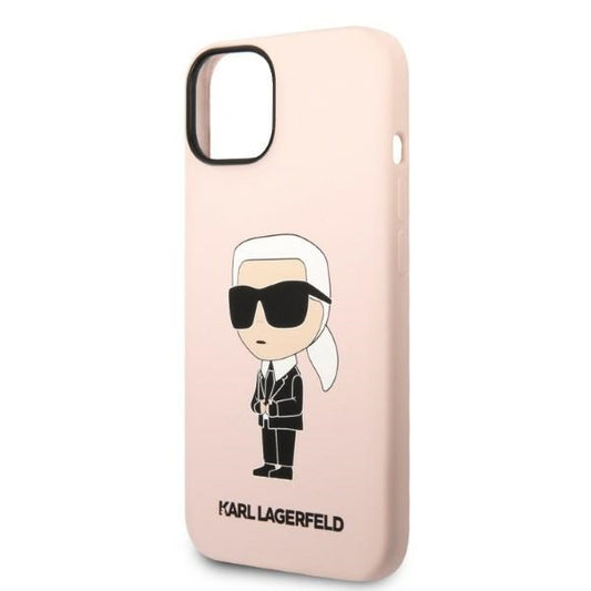 Θήκη για Apple iPhone 14 Plus, Karl Lagerfeld, Silicone Ikonik Karl, Ροζ