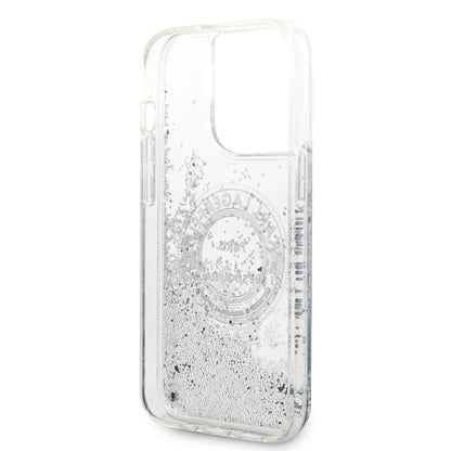 Case for Apple iPhone 14 Pro, Karl Lagerfeld, Liquid Glitter RSG, Silver