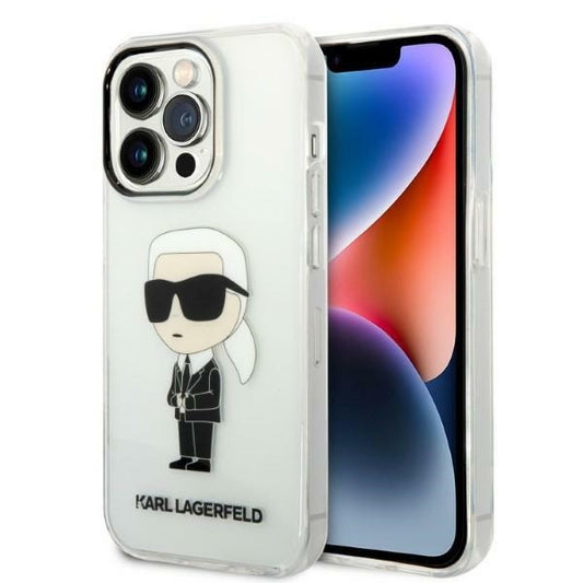 Θήκη για Apple iPhone 14 Pro Max, Karl Lagerfeld, Ikonik Karl, Διάφανη