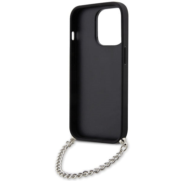 Θήκη για Apple iPhone 14 Pro Max, Karl Lagerfeld, Saffiano Monogram Chain, Ασημί