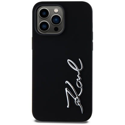 Case for Apple iPhone 14 Pro Max, Karl Lagerfeld, Silicone Script, Black
