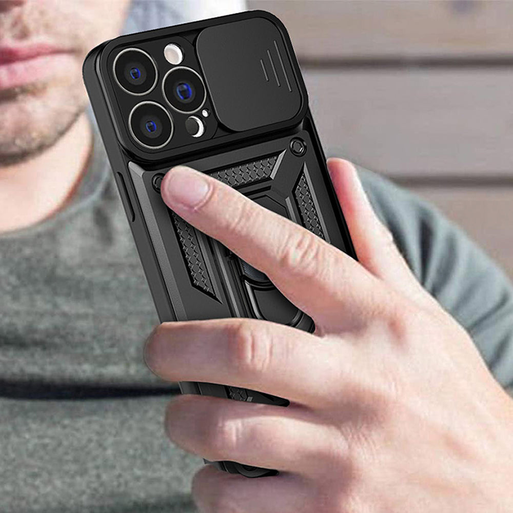 Case for Apple iPhone 14 Pro Max, Techsuit, CamShield, Black