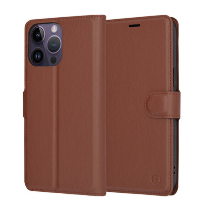 Θήκη για Apple iPhone 14 Pro Max, Techsuit, Leather Folio, Καφέ