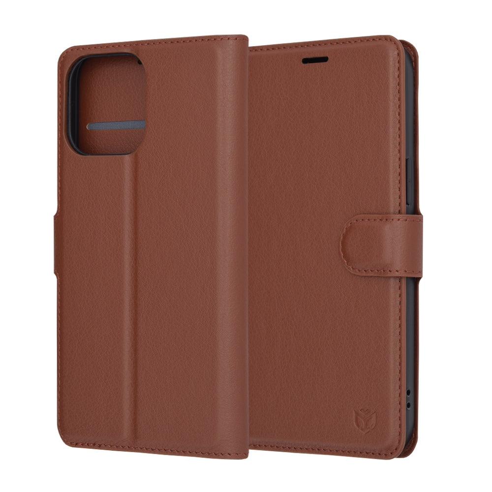 Θήκη για Apple iPhone 14 Pro Max, Techsuit, Leather Folio, Καφέ