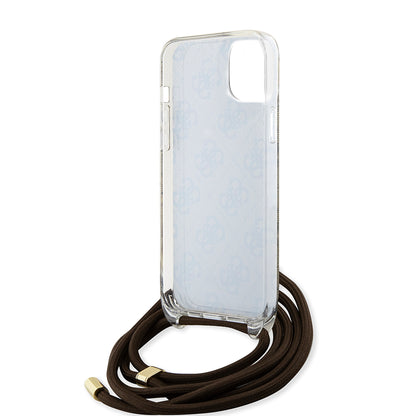 Θήκη για Apple iPhone 15, Guess, 4G IML Printed Crossbody, Καφέ