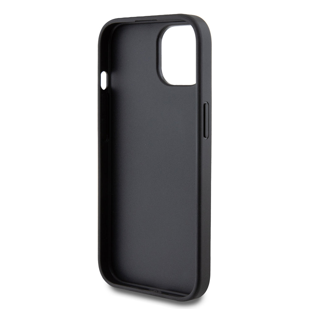 Θήκη για Apple iPhone 15, Guess, 4G Metal Gold Logo, Γκρι