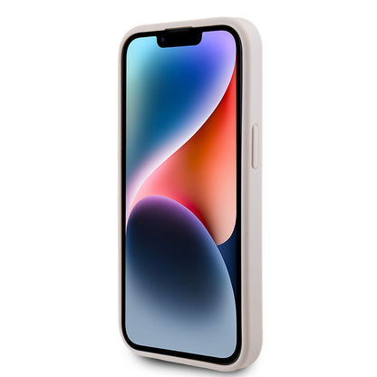 Θήκη για Apple iPhone 15, Guess, 4G Metal Gold Logo, Ροζ