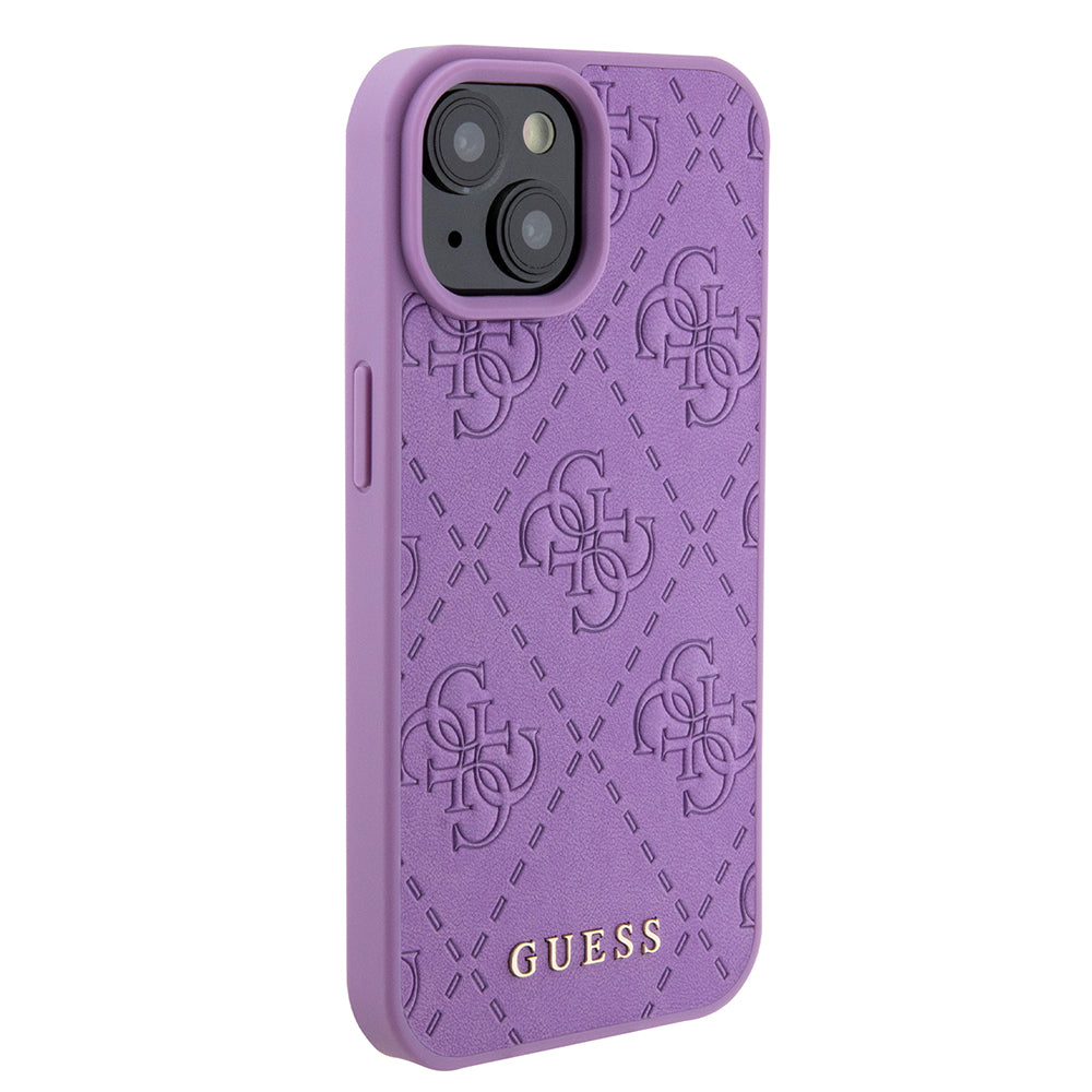 Θήκη για Apple iPhone 15, Guess, 4G Stamped, Ανοιχτό Μωβ