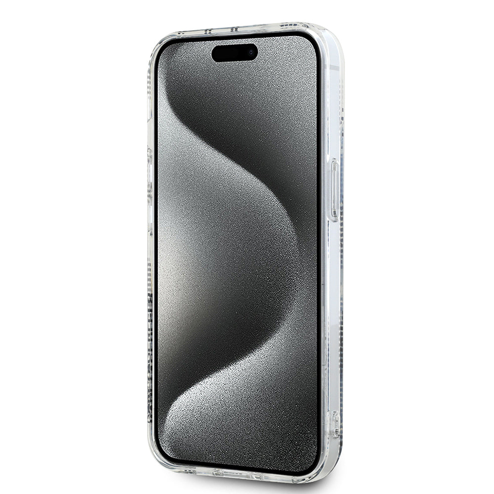 Case for Apple iPhone 15, Karl Lagerfeld, IML Electroplated Choupette Head, Transparent
