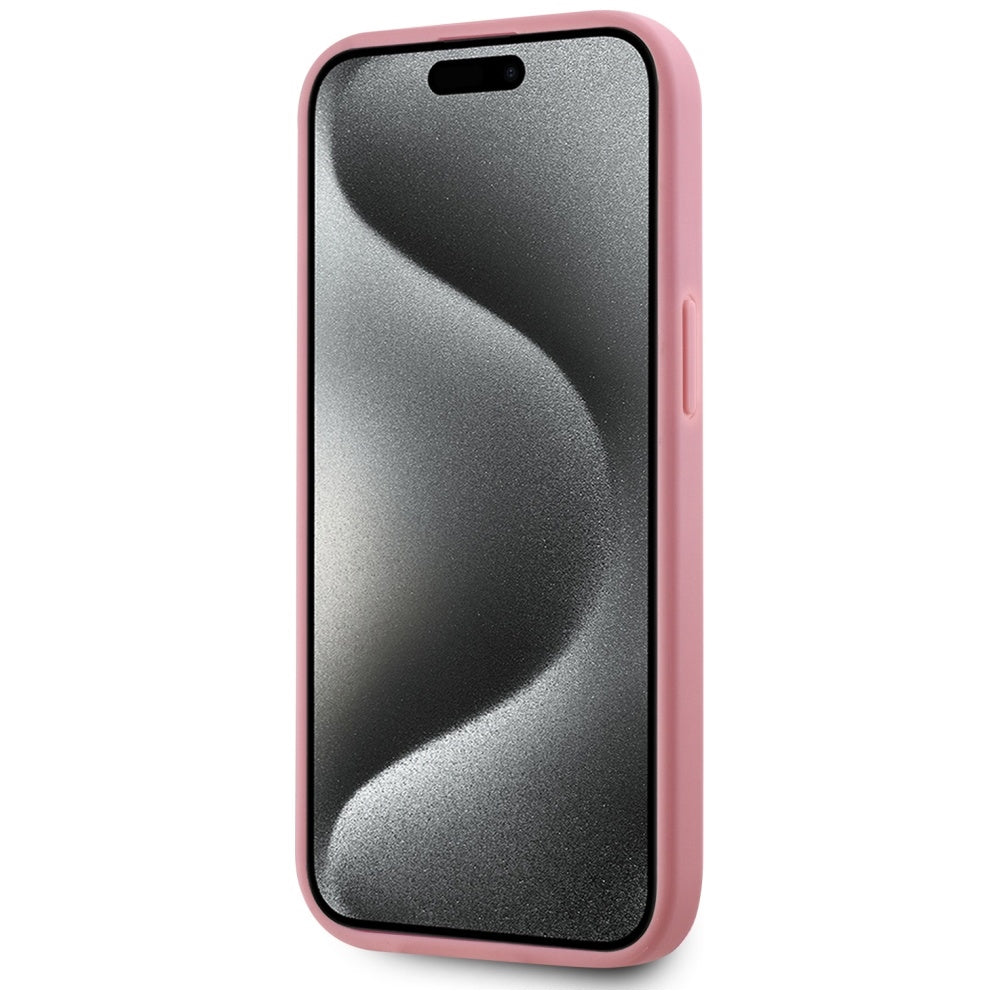 Θήκη για Apple iPhone 15, Karl Lagerfeld, Metal Signature, Ροζ