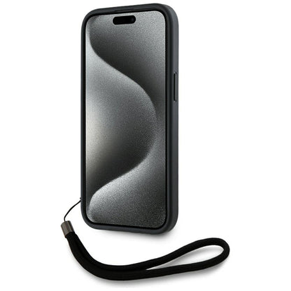 Θήκη για Apple iPhone 15, Karl Lagerfeld, Saffiano Athleisure Stripes with Strap, Rosie