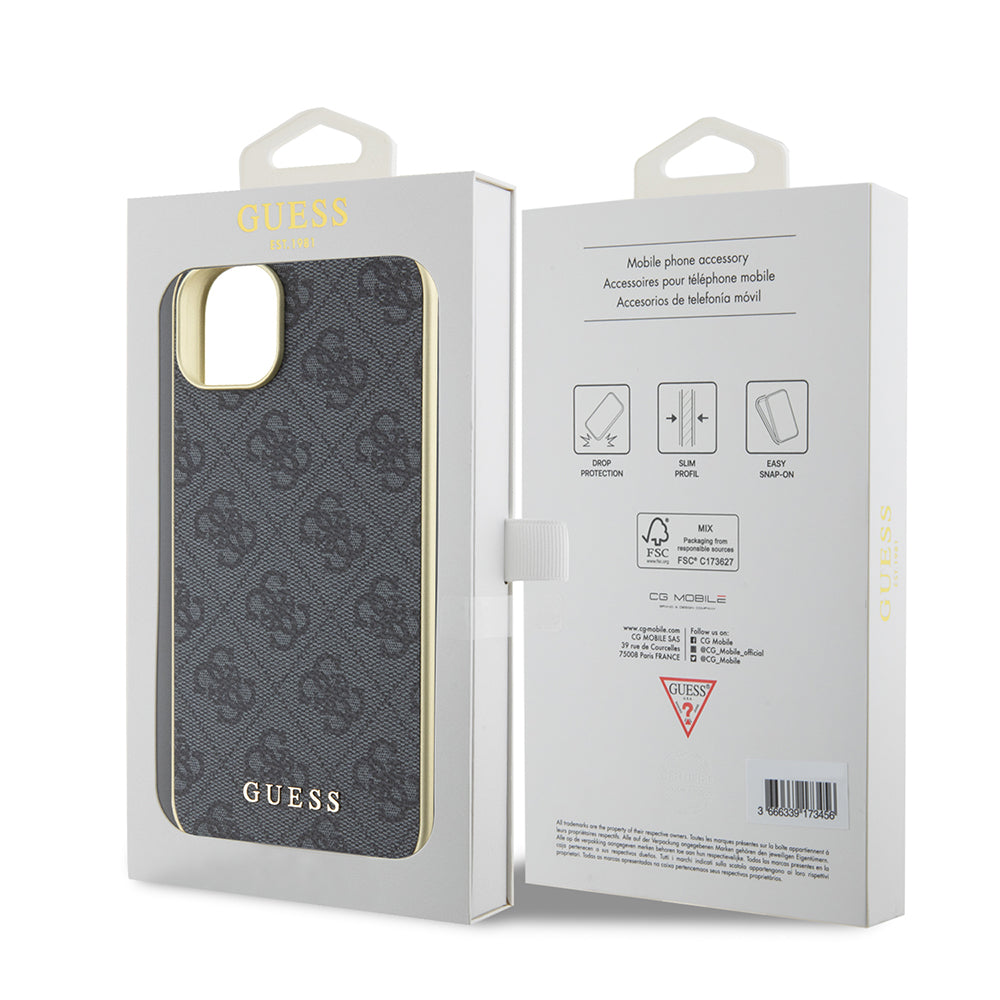 Θήκη για Apple iPhone 15 Plus, Guess, 4G Charm, Γκρι