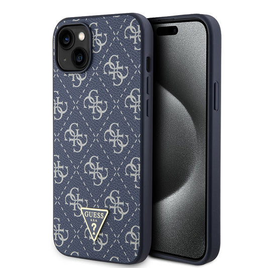 Θήκη για Apple iPhone 15 Plus, Guess, 4G Triangle Logo, Μπλε