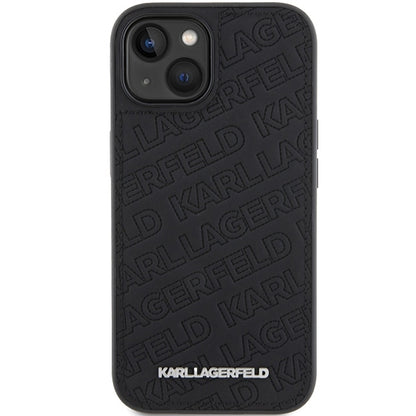 Θήκη για Apple iPhone 15 Plus, Karl Lagerfeld, Διαγώνιο Καπιτονέ Σχέδιο K, Μαύρη