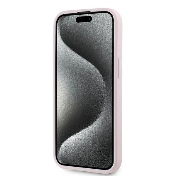 Θήκη για Apple iPhone 15 Plus, Karl Lagerfeld, Diagonal Quilted Script, Ροζ