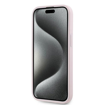 Θήκη για Apple iPhone 15 Plus, Karl Lagerfeld, Diagonal Quilted Script, Ροζ