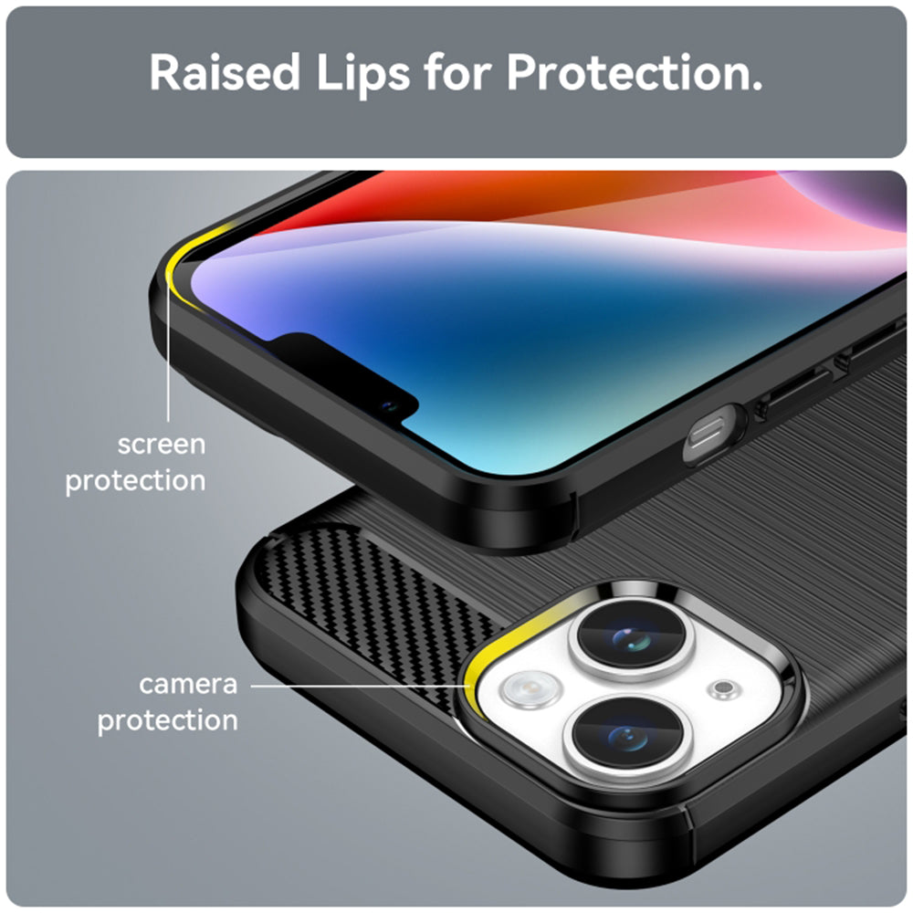 Θήκη για Apple iPhone 15 Plus, Techsuit, Carbon, Μαύρο