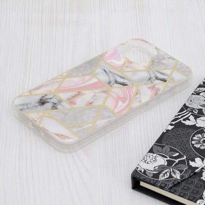 Θήκη για Apple iPhone 15 Plus, Techsuit, Marble, Ροζ