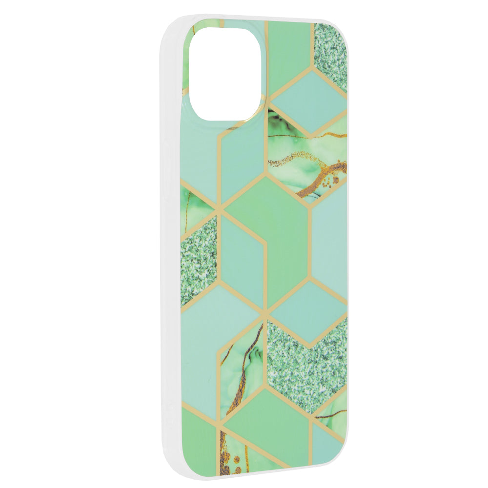 Θήκη για Apple iPhone 15 Plus, Techsuit, Marble, Πράσινο