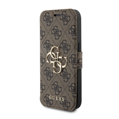 Θήκη για Apple iPhone 15 Pro, Guess, 4G Book, Καφέ