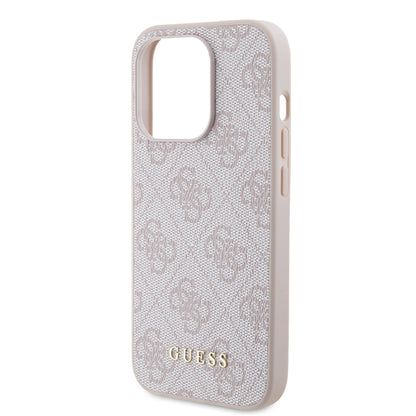 Θήκη για Apple iPhone 15 Pro, Guess, 4G Metal Gold Logo, Ροζ