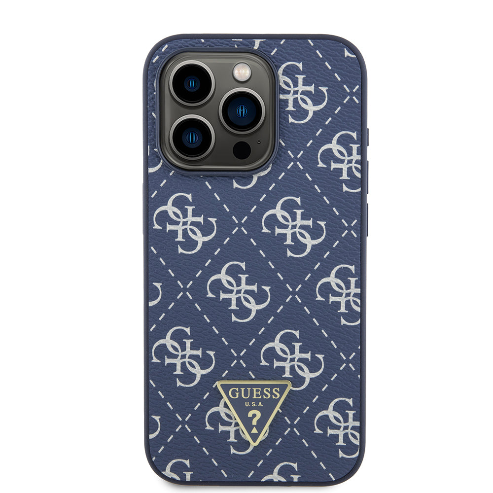 Θήκη για Apple iPhone 15 Pro, Guess, 4G Triangle Logo, Μπλε