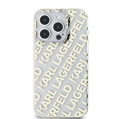Θήκη για Apple iPhone 15 Pro, Karl Lagerfeld, IML Electroplated Repeated Logo, Χρυσή