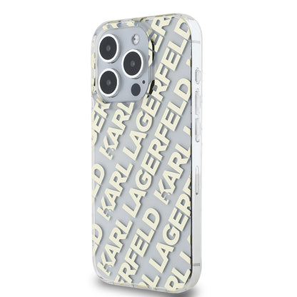 Θήκη για Apple iPhone 15 Pro, Karl Lagerfeld, IML Electroplated Repeated Logo, Χρυσή