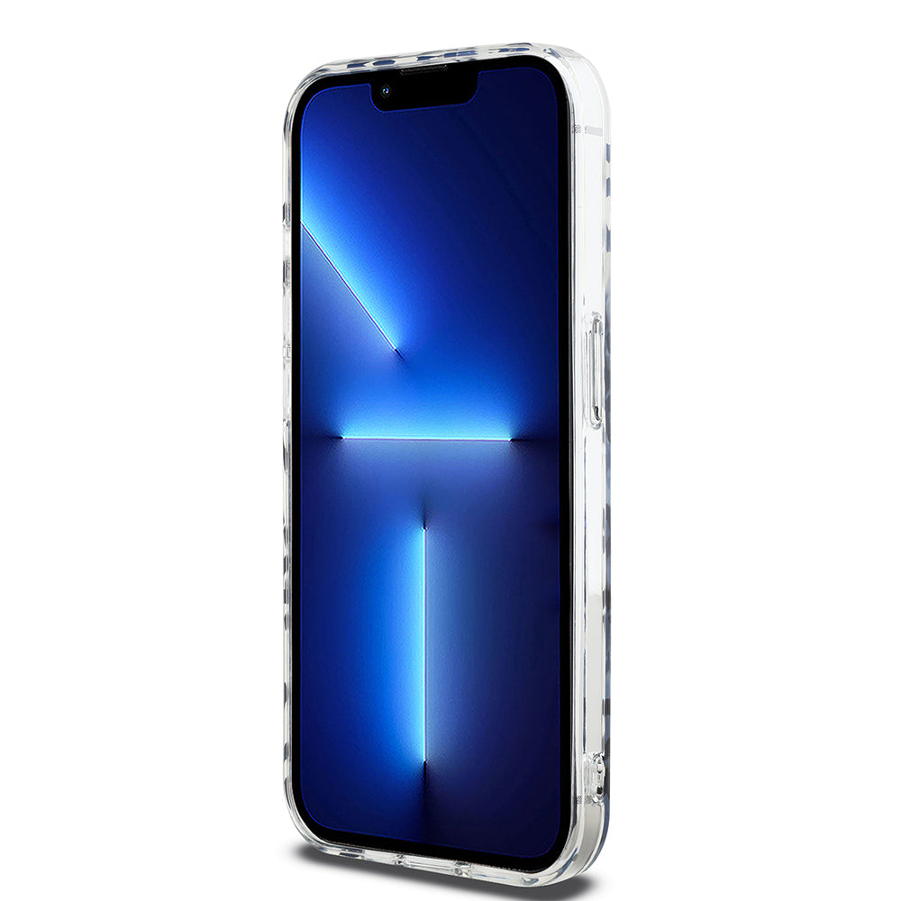 Θήκη για Apple iPhone 15 Pro, Karl Lagerfeld, IML Luxury Monogram KL Pattern with Strap, Μαύρη