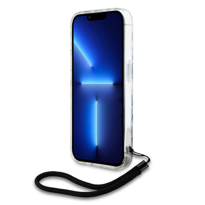 Θήκη για Apple iPhone 15 Pro, Karl Lagerfeld, IML Luxury Zebra Pattern with Strap, Μαύρη