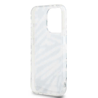 Θήκη για Apple iPhone 15 Pro, Karl Lagerfeld, IML Luxury Zebra Pattern with Strap, Μαύρη