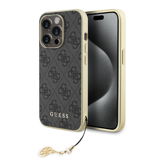 Θήκη για Apple iPhone 15 Pro Max, Guess, 4G Charm, Γκρι