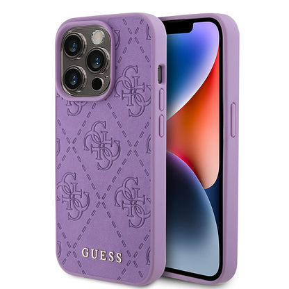Θήκη για Apple iPhone 15 Pro Max, Guess, 4G Stamped, Ανοιχτό Μωβ