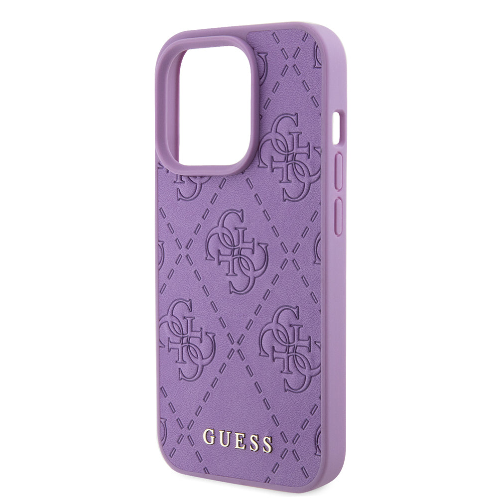 Θήκη για Apple iPhone 15 Pro Max, Guess, 4G Stamped, Ανοιχτό Μωβ