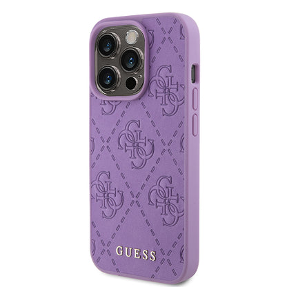 Θήκη για Apple iPhone 15 Pro Max, Guess, 4G Stamped, Ανοιχτό Μωβ