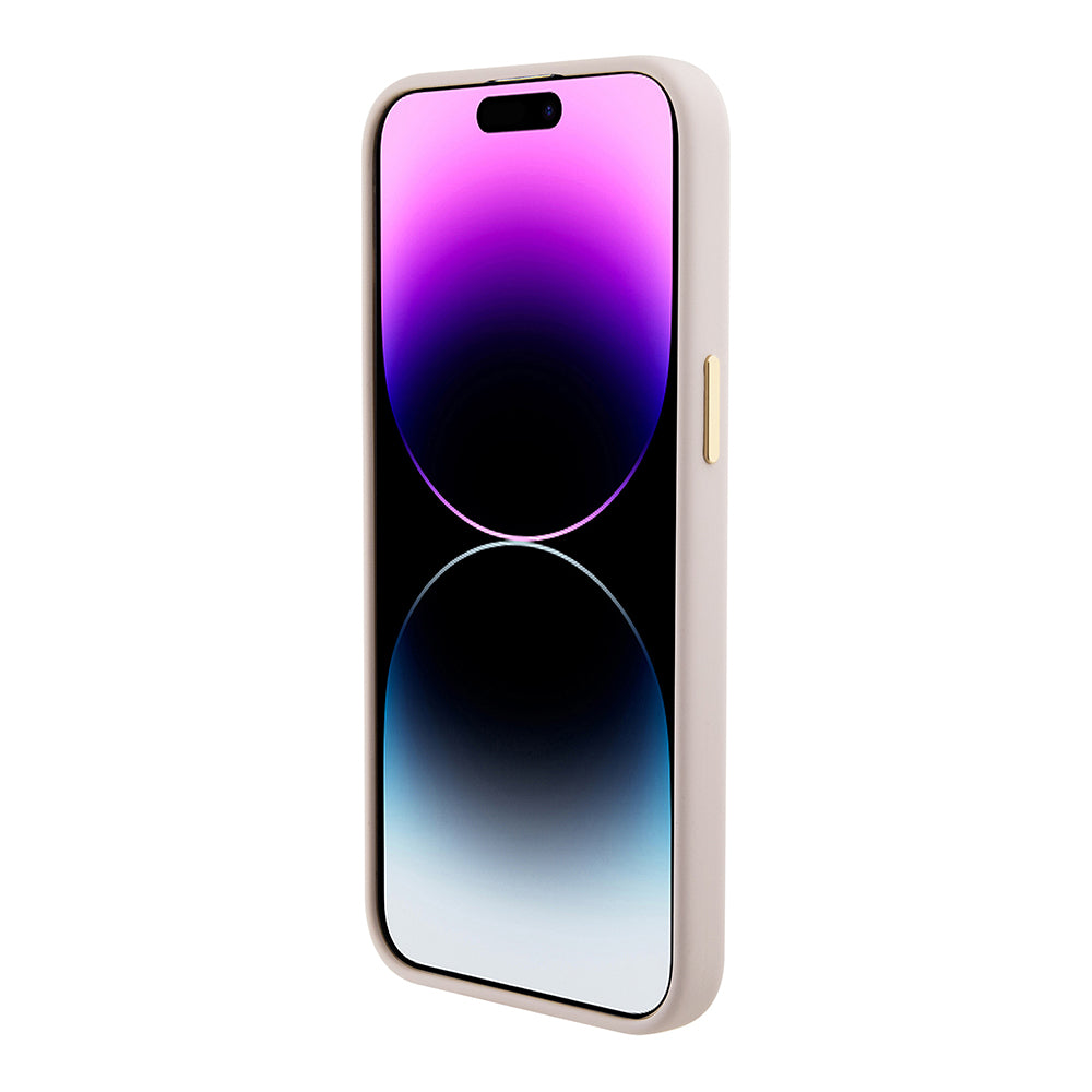 Θήκη για Apple iPhone 15 Pro Max, Guess, 4G Strass Metal Logo, Ροζ