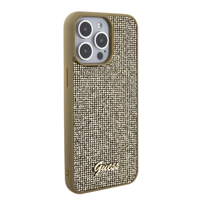 Θήκη για Apple iPhone 15 Pro Max, Guess, Disco Metal Script, Χρυσή