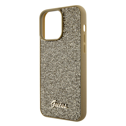 Θήκη για Apple iPhone 15 Pro Max, Guess, Disco Metal Script, Χρυσή