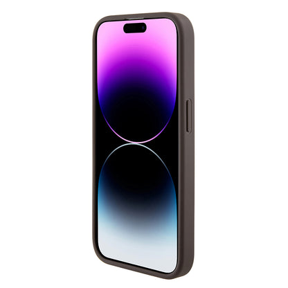 Case for Apple iPhone 15 Pro Max, Guess, Grip Stand 4G Triangle Strass, Brown