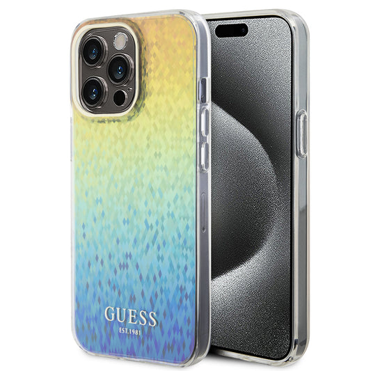 Θήκη για Apple iPhone 15 Pro Max, Guess, IML Faceted Mirror Disco Iridescent, Πολύχρωμη