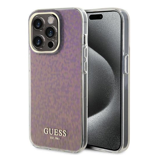 Θήκη για Apple iPhone 15 Pro Max, Guess, IML Faceted Mirror Disco Iridescent, Ροζ