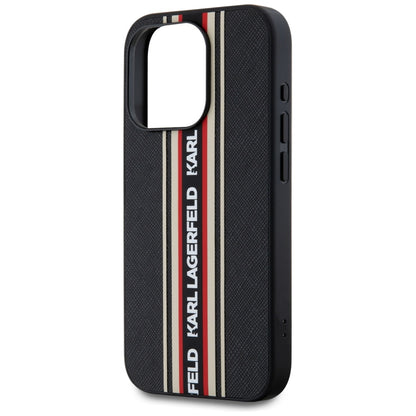 Θήκη για Apple iPhone 15 Pro Max, Karl Lagerfeld, Saffiano Athleisure Stripes with Strap, Rosie
