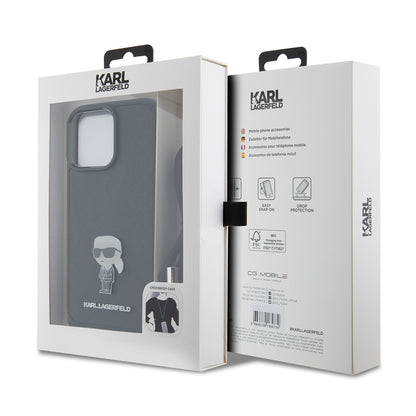 Θήκη για Apple iPhone 15 Pro Max, Karl Lagerfeld, Saffiano Crossbody Monogram Metal Pin Karl, Μαύρη