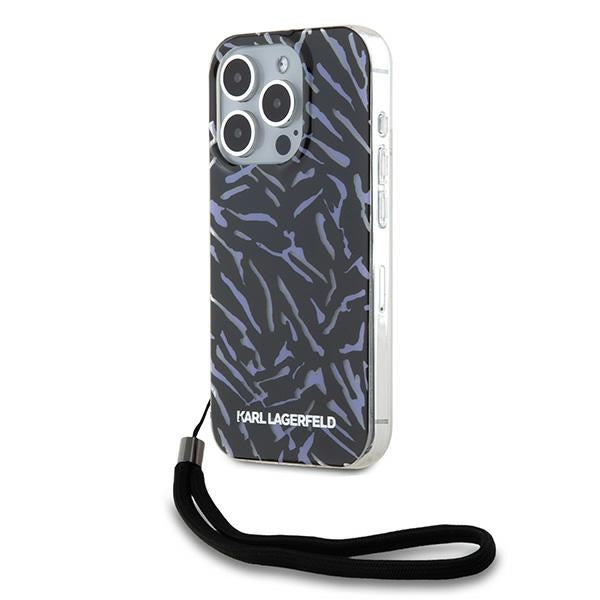 Θήκη για Apple iPhone 15 Pro Max, Karl Lagerfeld, Zebra with Cord Strap, Μοβ