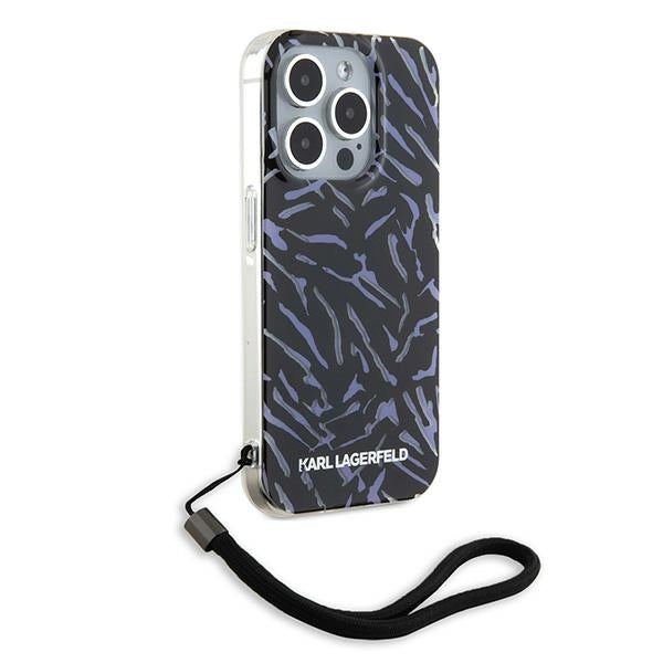 Θήκη για Apple iPhone 15 Pro Max, Karl Lagerfeld, Zebra with Cord Strap, Μοβ