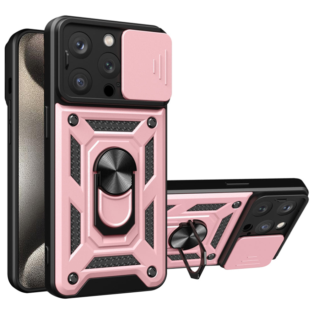 Θήκη για Apple iPhone 15 Pro, Techsuit, CamShield, Ροζ