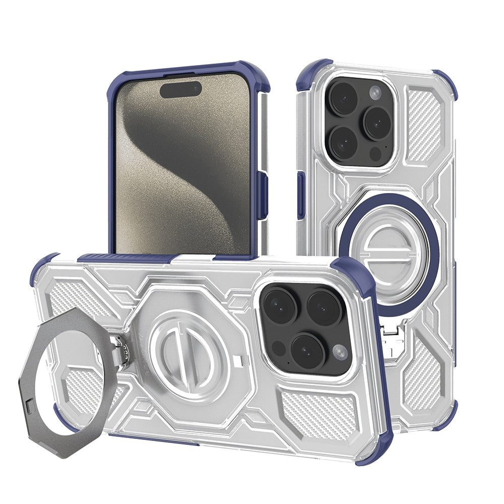 Case for Apple iPhone 15 Pro, Techsuit, Carbon Shield Pro, Blue